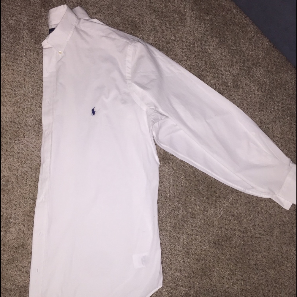 XLT Men’s Polo Dress Shirt 100% Cotton White